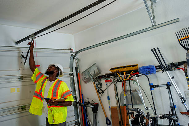 Professional Garage Door Spring Repair technician working in Mi-Wuk Village, CA
